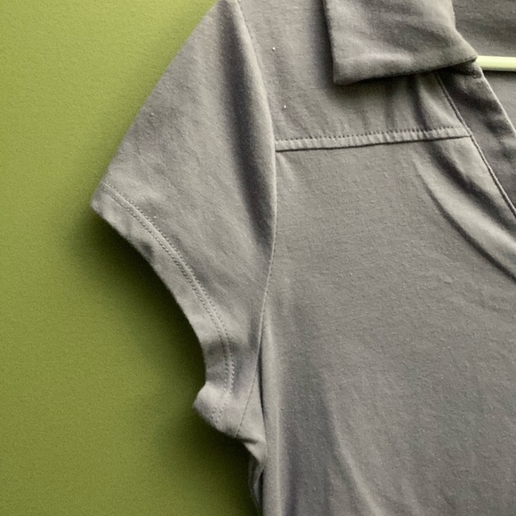 Thyme Maternity Purple Fitted Polo Blouse - Picture 4 of 12